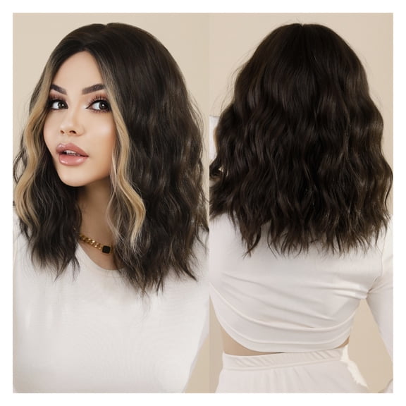 Short Wig Blonde Wig for Women Daily Party Synthetic Hair Wig with Heat Resistant Fiber