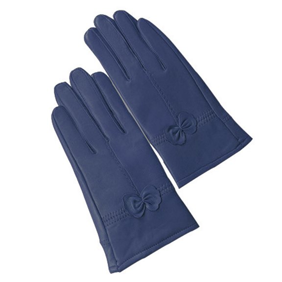 Short Winter Mittens Warm Gloves with Full Fingers Driving Gloves for Girls