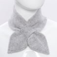 thumbnail image 1 of Short Winter Scarf Knitted Scarf for Women Y2K Fashion Neckerchief Decoration Wraps Soft Warm Scarves Neck Warmer Light Gray Free, 1 of 3