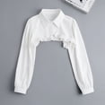 thumbnail image 1 of Short Women Shrug Crop Top Sheer Open Front Long Sleeve Cardigan Sun Protection Clothes, 1 of 7