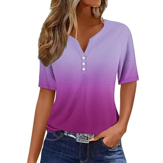 Short for Women,Casual Solid Color Medium Short Sleeve-Neck