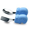 thumbnail image 1 of Short handle stainless steel tableware-Children's silicone auxiliary food spork, 1 of 5