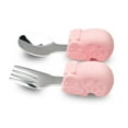 thumbnail image 1 of Short handle stainless steel tableware-Children's silicone auxiliary food spork, 1 of 5