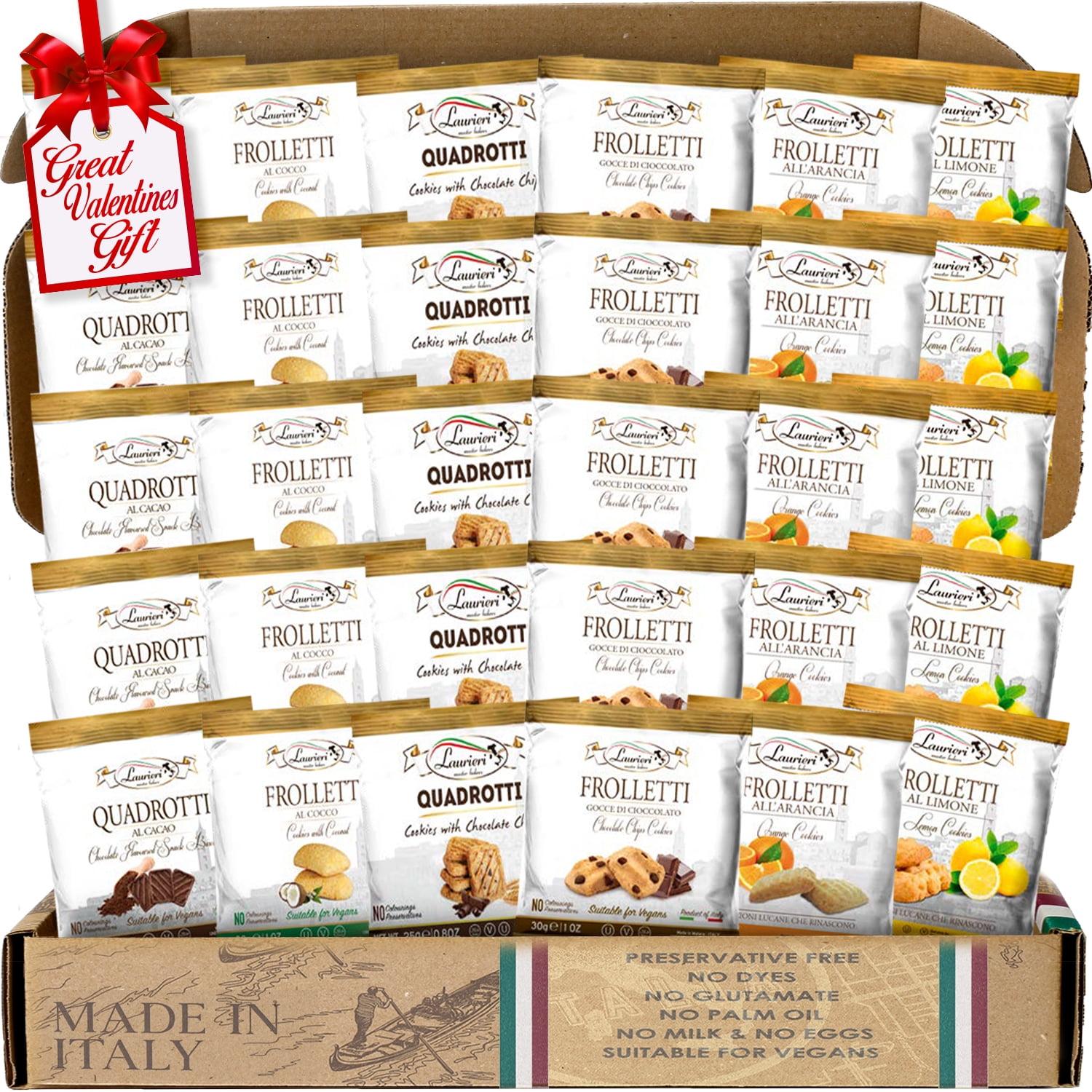 Shortbread Italian Cookies Variety Pack of 30 Valentine's Gift