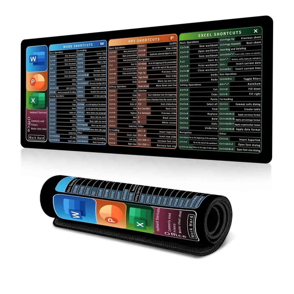 Shortcut Mousepad with NonSlip Rubber Base and Smooth Surfaces Pad for Office and Home Use