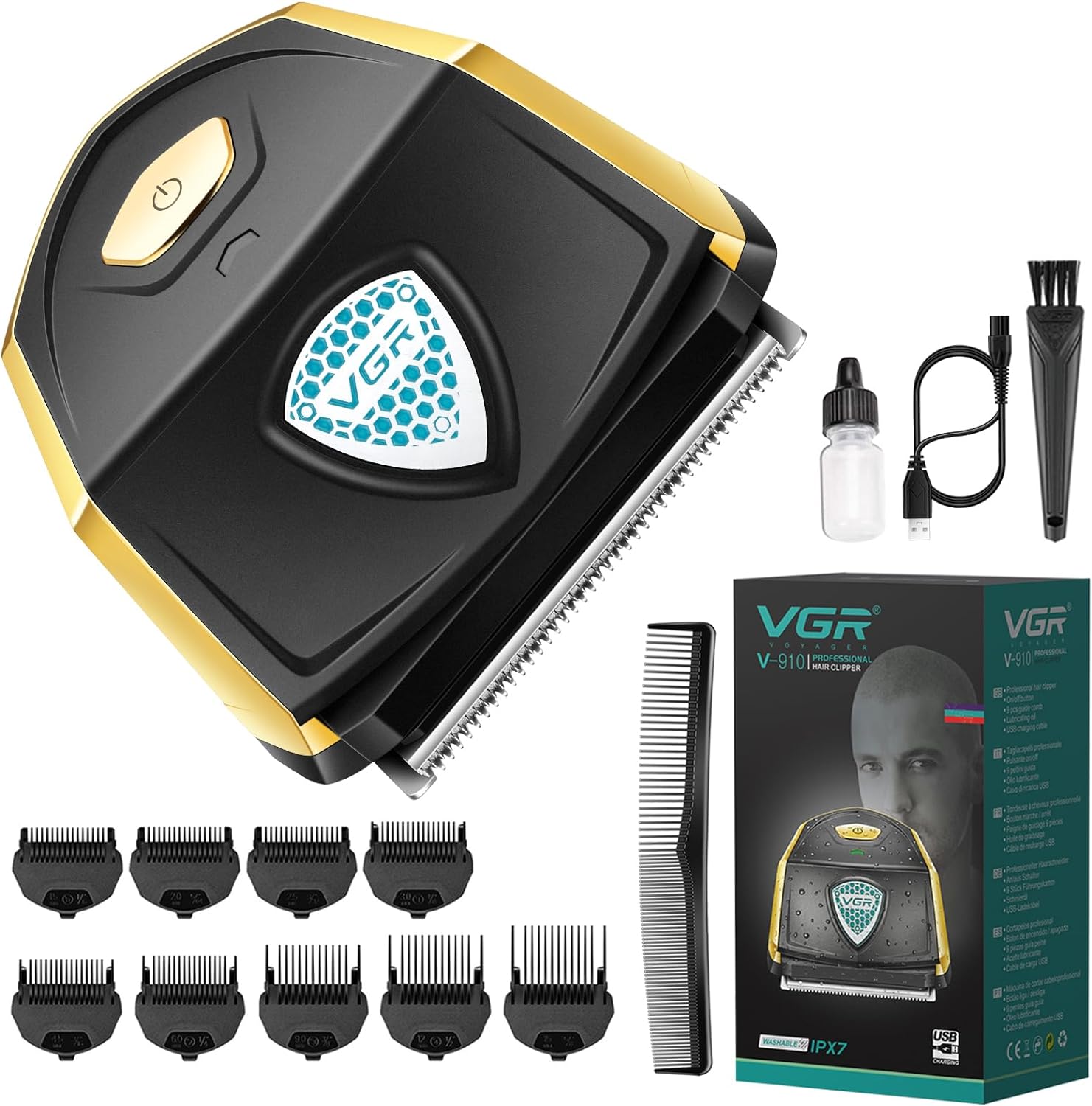 Shortcut SelfHaircut Kit, Waterproof Cordless Head Shaver, Hair