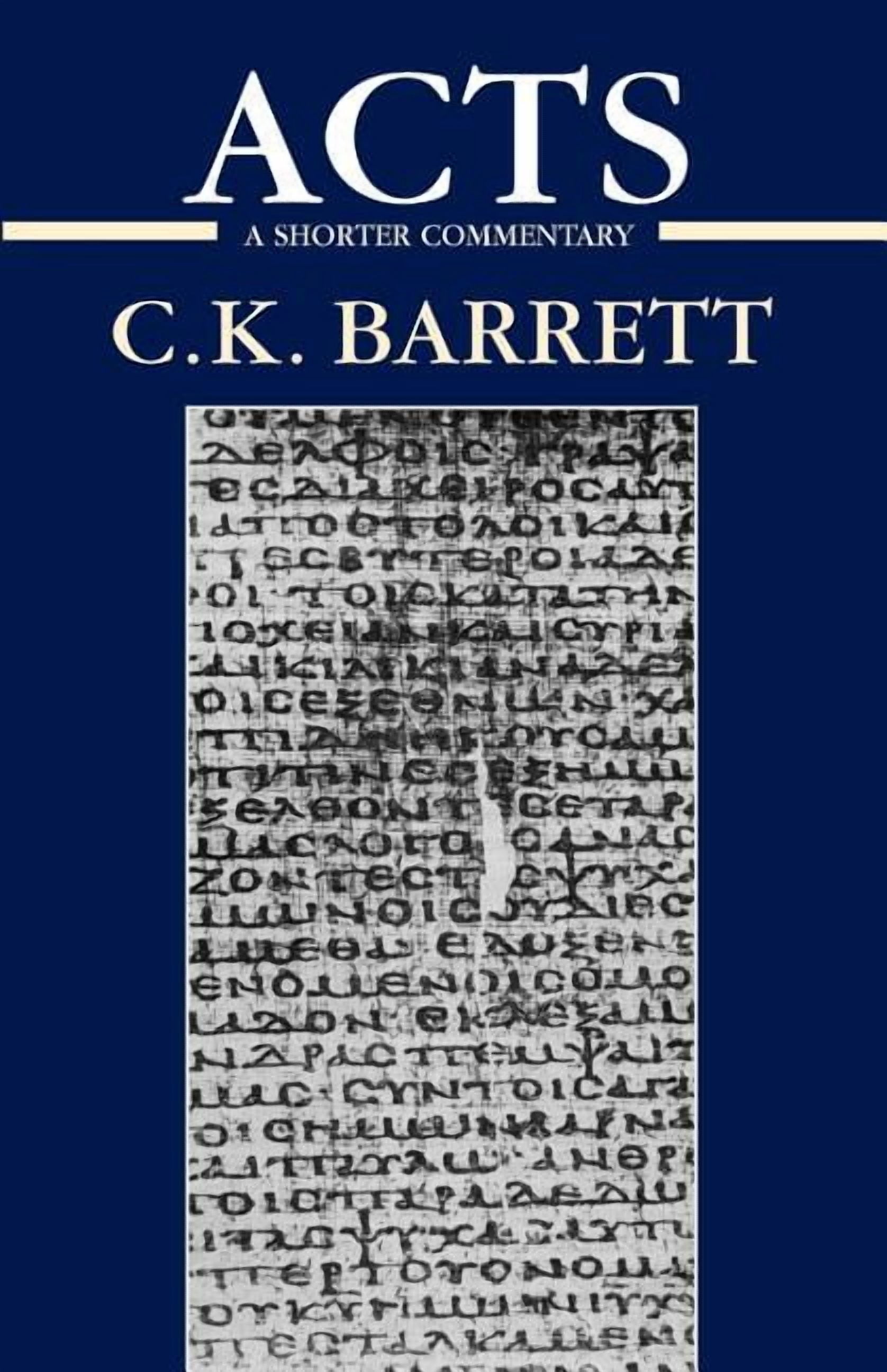 Shorter Commentary Acts of the Apostles: A Shorter Commentary ...
