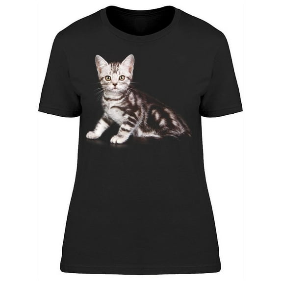 Shorthair Kitten On The Floor T-Shirt Women -Image by Shutterstock, Female Small