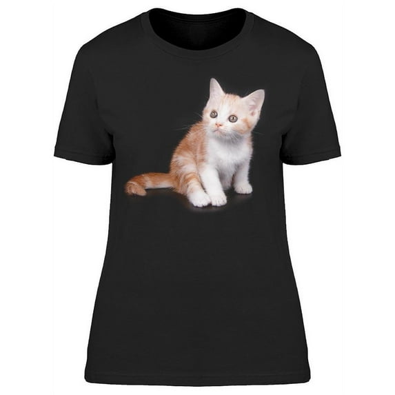 Shorthair Kitten Sitting T-Shirt Women -Image by Shutterstock, Female Small