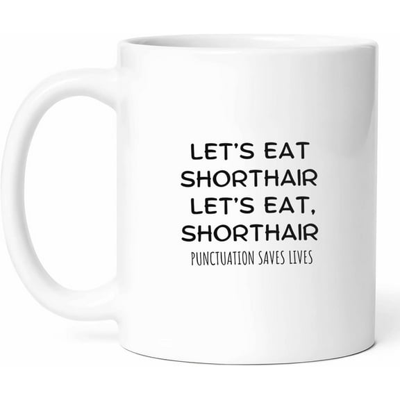 Shorthair Mug - Stylish Coffee Cup - Funny Gift For Cat Lovers - Shorthaired Cat Novelty Drinkware - Feline Companion Tea Mugs - Pet Owner Hot And Cold Drink Cups - Cat Lover Gift - 11 oz Ceramic Mug