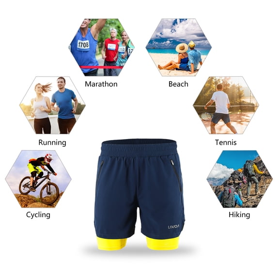 Shorts,2 In 1 In 1 Quick 1 Quick Breathable Men 2 In Workout With Pocket/zipper Mens 2-in-1 Quick Breathable With Pocket/zipper Side Breathable Workout With Huiop Men Men