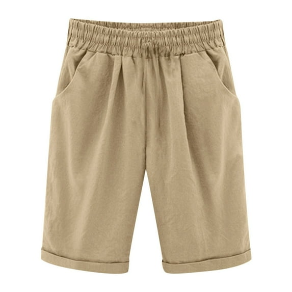 Shorts for Boys 5t Solid Color Elastic Waist Drawstring Athletic Shorts Lightweight Summer Shorts with Pockets Kids Casual Hiking Sports,Light Yellow,160(12-13 Years)