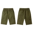thumbnail image 1 of Shorts Boys Army Green Cargo Shorts Elastic Waist Pull On Boy Summer Outfit Kid Clothes 8-9 Years, 1 of 2