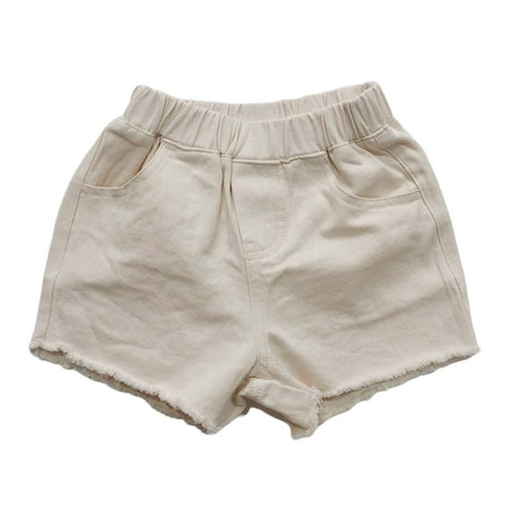 Shorts Boys Beige Drawstring Elastic Waist Casual Summer Clothes Boy Clothes 5-6 Years