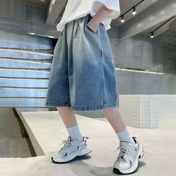Shorts Boys Cute Jean Shorts Casual Straight Leg Boys Summer Outfits Shorts for Boys 7-8 Years Summer Clothes
