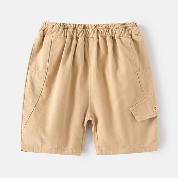 Shorts Boys Khaki Cargo Shorts Drawstring Elastic Waist Athletic Shorts Summer Shorts Shorts for Boys 7-8 Years