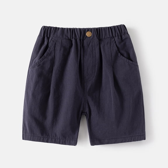 Shorts Boys Navy Drawstring Elastic Waist Athletic Shorts Summer Shorts Youth Boys Shorts 18-24 Months
