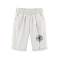 thumbnail image 1 of Shorts for Boys Size 6 Solid Color Elastic Waist Drawstring Jogger Shorts Soft and Breathable Beach Pants with Pockets Children Clothing,White,140(9-10 Years), 1 of 4
