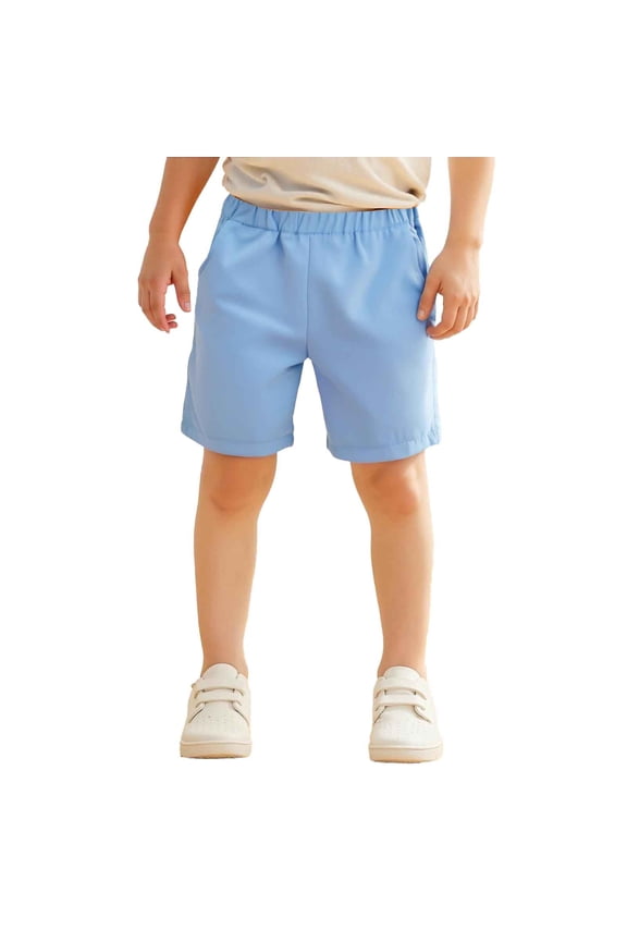 Shorts Boys Sky Blue Stretchy Relaxed Pull On Boy Summer Clothes Biker Shorts 4-5 Years