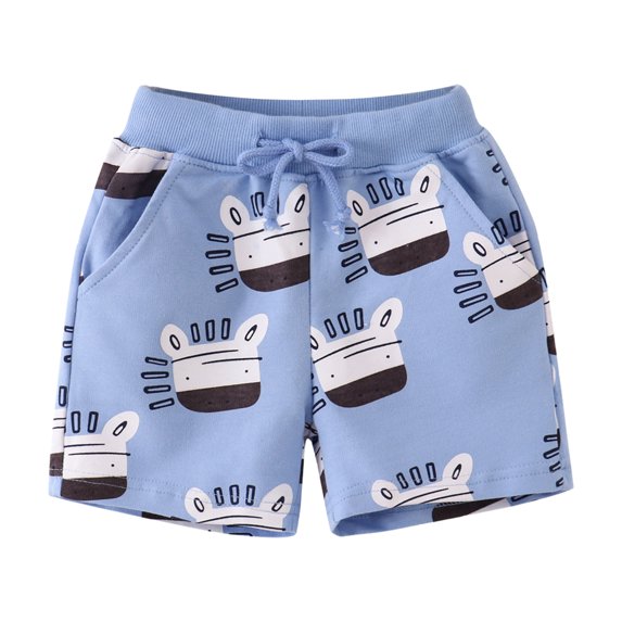 Shorts Boys Sport Cartoon Prints Casual Shorts Breathable Beach Cargo Pants Shorts Boys Cargo Pants Light Blue 5 Years-6 Years