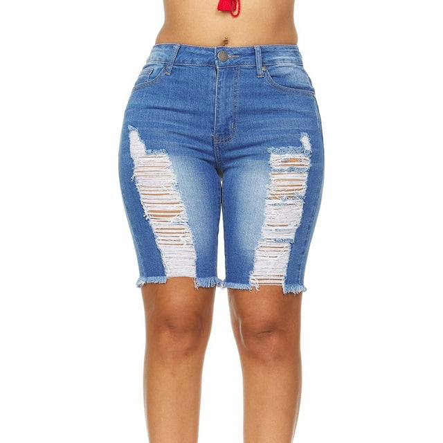 Shorts Denim Jeans Acid Washed Blue Active Wear for Summer Juniors Size 15