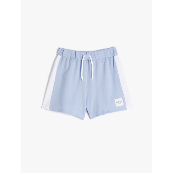 Shorts Drawstring Color Contrast Cotton