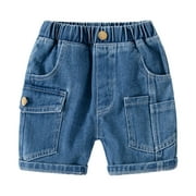 YDOJG Shorts For Girls Kids Toddler Baby Unisex Solid Spring Summer Jeans Shorts Clothes For 1-2 Years