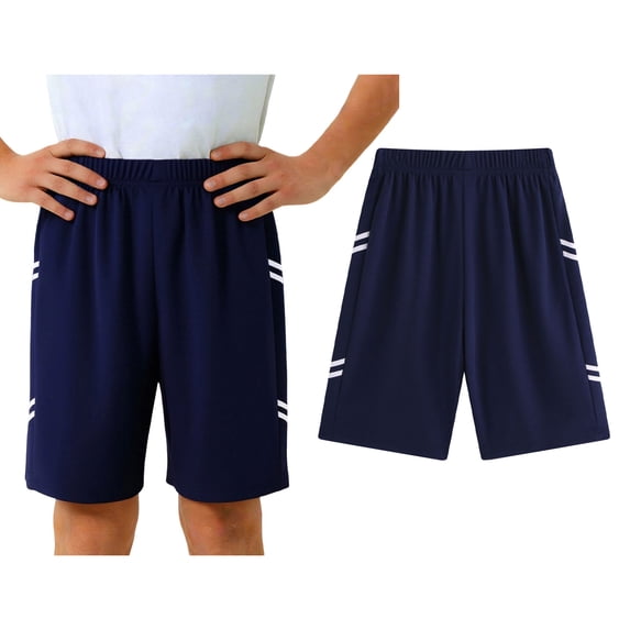 Shorts For Kids Boys Navy Athletic Shorts For Boys Casual Performance Mesh Running Gym Shorts Kids Boys Clothes 9-10 Years