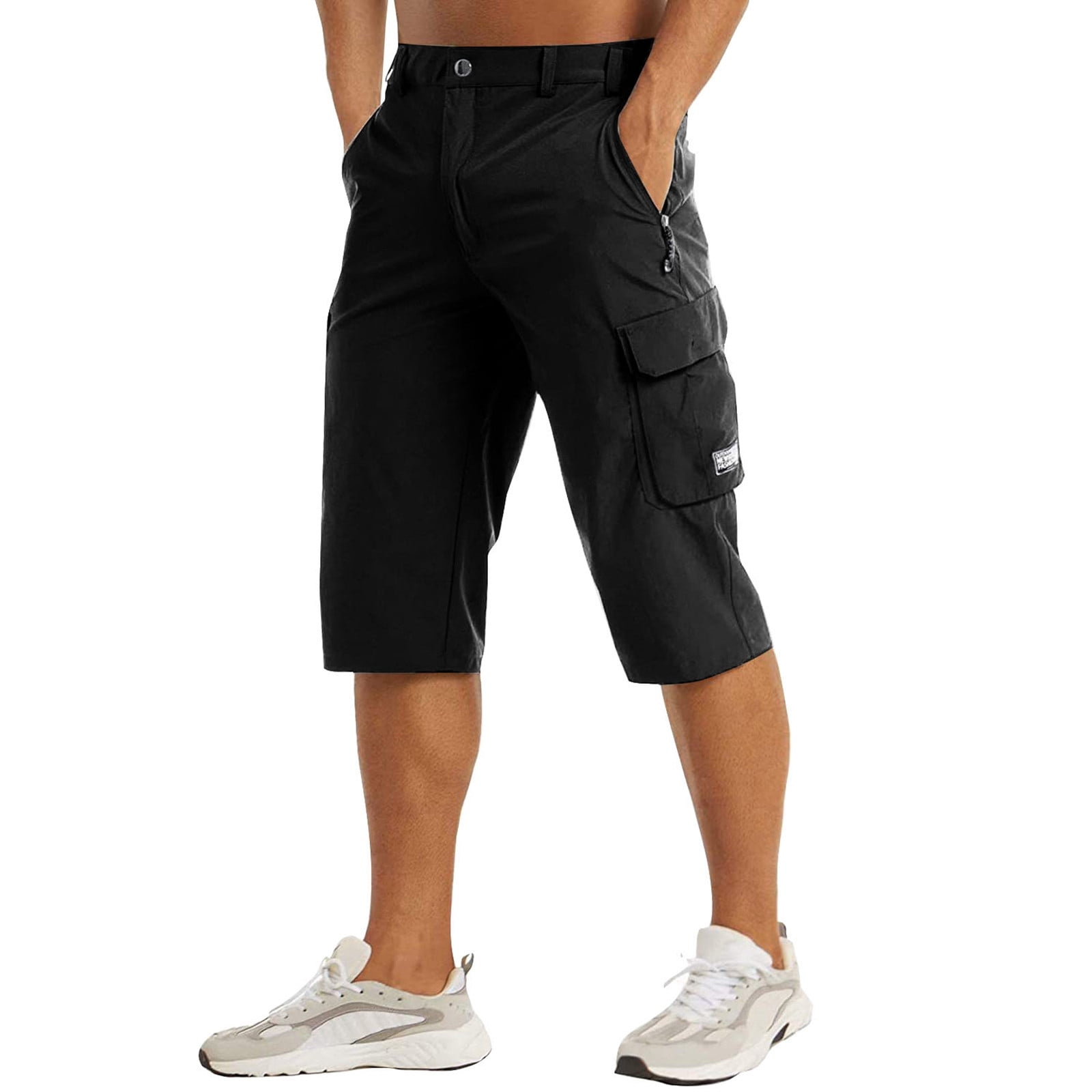 Shorts For Men Below The Knee Lightweight Walking Seven Point Belt
