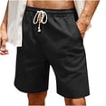 thumbnail image 1 of Shorts For Men Men Solid Pocket Shorts Casual Wear Work Out Elastic Waist Shorts Sports Athletic Half Shorts ,Black,M, 1 of 6