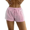 thumbnail image 1 of Shorts For Women Basic Striped Loose Fitting Shorts with Drawstring, 1 of 7