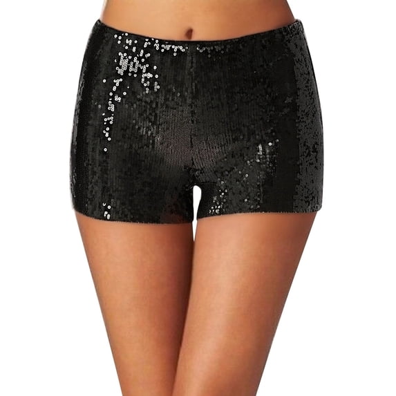 Shorts For Women Leopard Print Sequins High Waist Tight Shorts