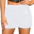 thumbnail image 1 of Shorts For Women Sevevn Ladies' Fashionable High Waisted Solid Color Sequin Shorts, 1 of 4