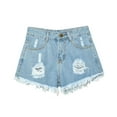 thumbnail image 1 of Shorts For Women Summer Jeans Shorts For Women Plus Size Hem Ripped Denim Shorts Going Out Shorts Shorts, 1 of 3