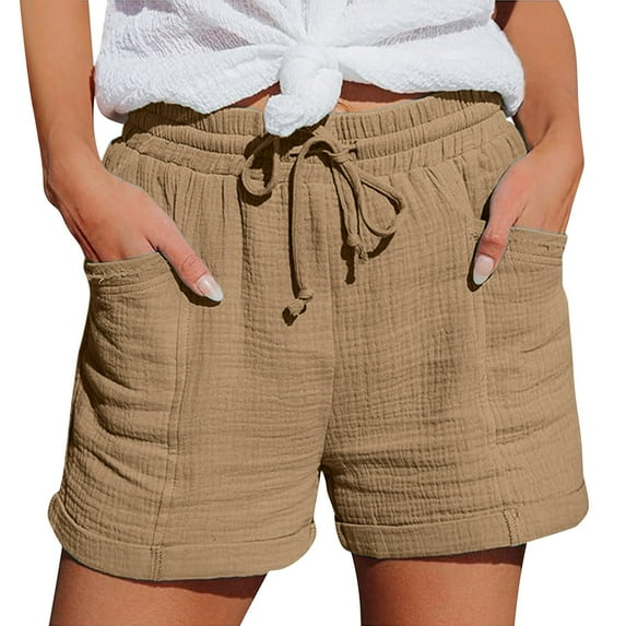 Shorts For Women Women's Fashion Casual High Waist Pants Straight Leg Sports Casual Loose Shorts