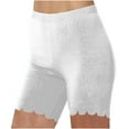thumbnail image 1 of Shorts Leggings for Women High Waist Summer Casual Stretchy Yoga Workout Leggings Shorts Lightweight Biker Shorts No Pockets White,S, 1 of 6