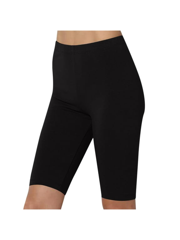 Shorts Leggings for Women, Stretch Bike Shorts, Women's Plus Size 8" High Waist Active Running Shorts, Womens Biker Shorts New Black 4XL