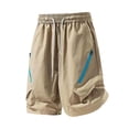 thumbnail image 1 of Shorts for Men 5 Inch Men's Outdoor Workout Shorts, Plus Size Elastic Waist Breathable Shorts with Zip Pocket, Lightweight Sports Casual Short Pants Khaki XXL, 1 of 6