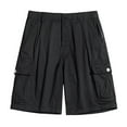 thumbnail image 1 of Shorts Men Cargo Shorts Running Shorts Multiple Utility Pockets Elastic Waist Cotton Hiking Shorts Casual Shorts Men Black S, 1 of 3