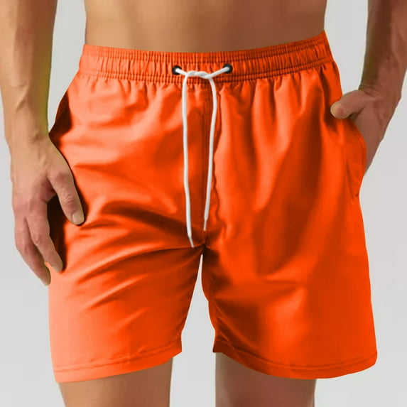 Shorts Men Dgankt Men's Swim Trunks Quick Dry Beach Shorts with Zipper Pockets and Mesh Lining on Clearance