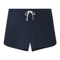 thumbnail image 1 of Wo-Fusoul Men's Cotton Elastic Waist Drawstring Shorts with Pocket, Solid Color 5" Length Casual Wear, 1 of 3