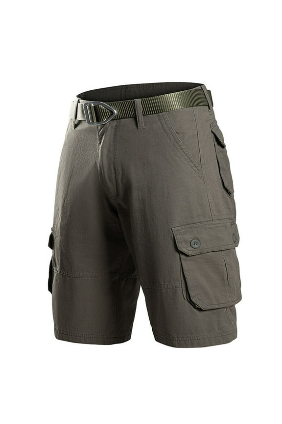 Shorts Men Mens Cargo Shorts Bermuda Shorts Mens Athletic Shorts Mens Casual Shorts Mens Long Shorts Mens Shorts Athletic Solid Workwear Multi-Pocket Fifth Pants Fashion Fallow Straight-Leg Pants