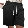 thumbnail image 1 of Shorts Men Qiggri Men Motion Versatile Solid Color Pocket Drawstring Elastic Waist Shorts Athletic Shorts For Men, 1 of 3