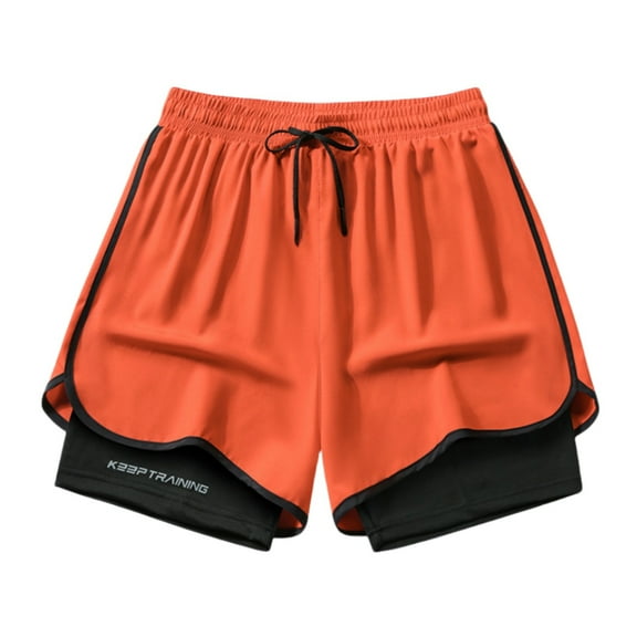 Shorts for Men – Sporty Gym Fit 5 Inch Shorts Men's Casual Athletic Shorts With Letter Print Lightweight Breathable Workout Running Gym Summer Comfortable Stretch Elastic Waistband