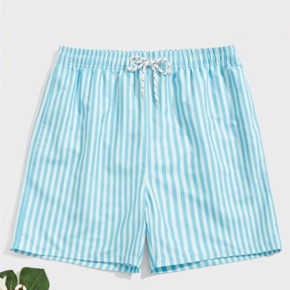 Shorts Men Summer Swim Trunks Dry Surf Boardshorts Bathing Suit With Mesh Lining Beach Shorts Cargo Shorts for Men Light Blue 2XL