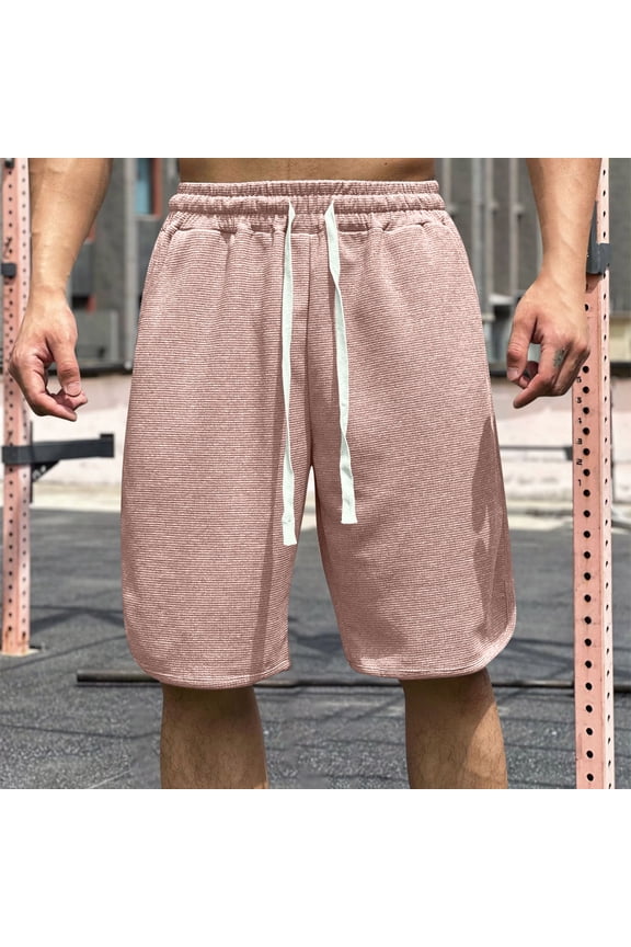 Shorts Mens Summer Casual Sweat Shorts 9 Inch Elastic Waist Joggers Travel Beach Shorts with Pockets