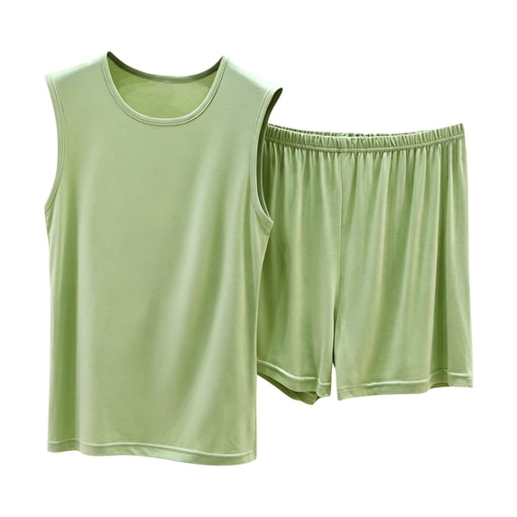 Shorts Pajamas Sets for Women Summer Soft Modal Sleepwear Sleeveless Versatile Comfy 2 Piece Lounge Set