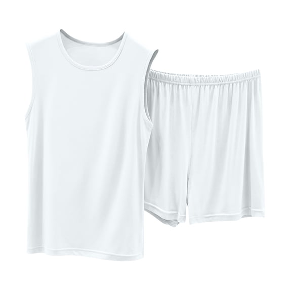Shorts Pajamas Sets for Women Summer Soft Modal Sleepwear Sleeveless Versatile Comfy 2 Piece Lounge Set