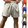 thumbnail image 1 of Shorts Para Hombre Cargo Shorts for Men Wrangler Cargo Shorts Men Solid Color Casual Fashion Lacing Waist Pockets Short Pants Sweat Pants Khaki XXL, 1 of 6