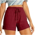 thumbnail image 1 of Shorts for Plus Size Women Womens Comfy Drawstring Shorts, Casual Elastic Waist Loose Fitting Wide Leg Short Pants, Plus Size Vacation Trendy Loungewear Shorts 2025 XL, 1 of 9